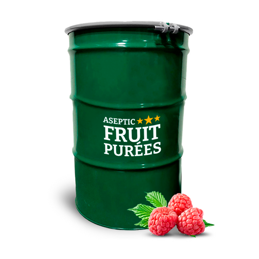 200 Kg Raspberry Aseptic Fruit Purée Drum