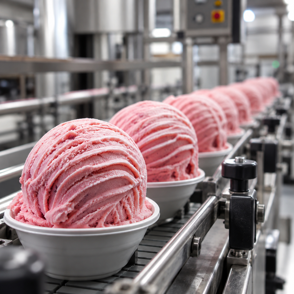 Ice cream gelato and frozen dessert production